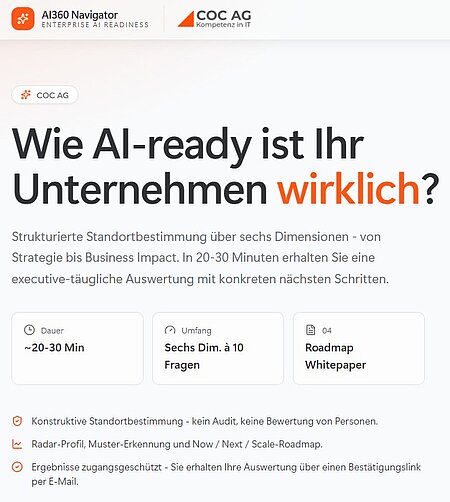 KI Standortbestimmung für Ihr Unternehmen. Wo lohnen sich KI-Investitionen wirklich KI Standortbestimmung für Ihr Unternehmen. Wo lohnen sich KI-Investitionen wirklich